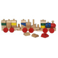 kids construction wooden block train toy